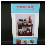 Storage Rack  2-Tier Plastic Organizer