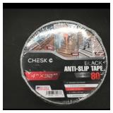 Chesk Black Anti-Slip Tape Grip 80 4" x 30 ft