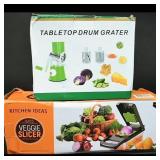 Tabletop Drum Grater & Veggie Slicer  16pcs