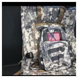Digital Camo Tactical Backpack with Matching Pouch