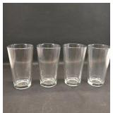 Set of 4 Clear Pint Glasses