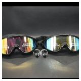 Pair of Mirrored Lens Swim Goggles with Nose Clips