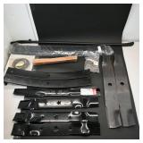 Assortment of Lawn Mower Blades & Parts (9)