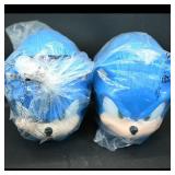 Pair of Sonic Character Head Decorations (2)