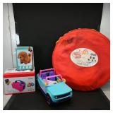 Assortment of Kids Items (4) ï¿½ Barbie Car,...