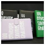 Set of 4 100 Envelope Savings Challenge Wallets