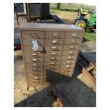 30 DRAWER METAL CABINET 12X28X30