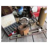 B/D WORM GEAR SAW, LEVEL,BELT,GAS TANK,SCREW CASE