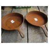 2 #10 CAST IRON SKILLETS