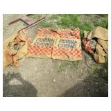 7- PURINA CHOW FEED BAGS, OTHER BAGS