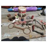 TOBACCO TIN FULL OF SMALL ITEMS