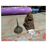 CAST IRON GORILLA BANK BILLIKEN -GOOD LUCK, MINI