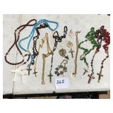RELIQIOUS JEWELRY- ROSARIES,PENDANTS,NECKLACES