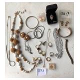 ASSORTED JEWELRY ,RINGS,NECKLACES,COPPER