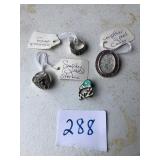 STERLING JEWELRY ITEMS, RINGS,PENDANTS,MOTHER OF