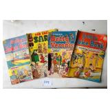 4- 15 CENT COMIC BOOKS- ARCHIE, SAD SACK & THE