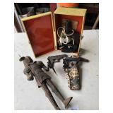 MICROSCOPE IN TIN CASE, THE TEXAN HOISTER W/ POP