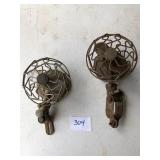 2- EARLY TRICO VACUUM FANS- 4" ACROSS CAGE