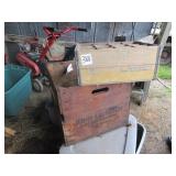 2 WOOD ADVERTISING BOXES