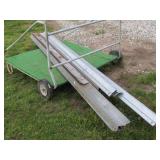 4- PIECES OF NEW BARN DOOR TRACK, JUST THE BARN