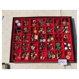 JEWELRY CASE FULL OF COSTUME EARRINGS