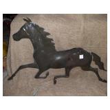 LARGE ANTIQUE COPPER HORSE WEATHER VAIN