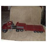 LARGE SCALE MACK SEMI TRUCK AND FLAT BED TRAILER