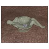 VINTAGE LADITE NUDE LADY DISH 9" LONG