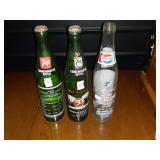 3 7UP & PEPSI SODA BOTTLES 1970