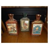 3 JIM BEAM WHISKEY DECANTORS-SATURDAY EVENING LOST