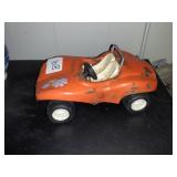 ORANGE METAL DESIGNER HOME DECOR SCULPTURE 16X11