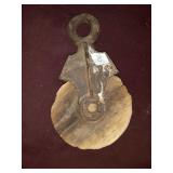 ANTIQUE WOODEN BARN PULLEY