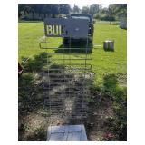 HEAVY METAL BUILT STORE DISPLAY SHELF & SIGN