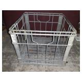VINTAGE METAL MILK CRATE CARRIER
