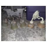 2 LIGHTED WALL SCONES W/ SHADES