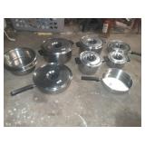 NICE VINTAGE SET OF CLYDE-WARE STAINLESS STEEL