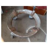 HEAVY DUTY ROUND STEEL SHOP ROLL AROUND CART