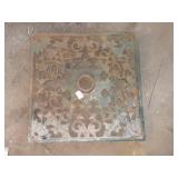 ORNATE CAST IRON   POLE BASE 20X20