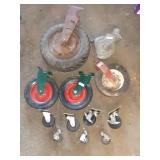 NEW & USED LARGE SHOP WHEELS FOR CART, ROLL AROUND