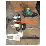 GAS POWERED STIHL CHAIN SAW & TRIMMER, ELECTRIC