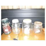 VINTAGE HONEY JAR, COFFEE JAR, PICKLE JAR, MASON