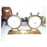 SOLID BRASS SHIPWHEELS BAROMETER