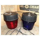2 LARGE D.J. PART LIGHTS DANCE FLOOR ROTARY LAMPS
