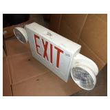 LIGHTED EXIT SIGN WITH SECURITY LIGHTS
