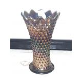 ANTIQUE NORTHWOOD AMYTHIST CARNIVAL GLASS VASE