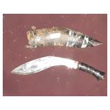 VINTAGE GURKA KNIFE W/ LEATHER SHEATH