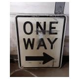 ONE WAY ROAD SIGN 18X24