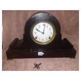 ANTIQUE DOUBLE KEY WIND MANTLE CHIME CLOCK