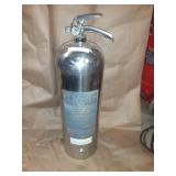 VINTAGE STAINLESS STEEL FIRE EXTINGUISHER