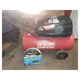 HUSKEY 8 GALLON AIR COMPRESSOR & NEW HOSE